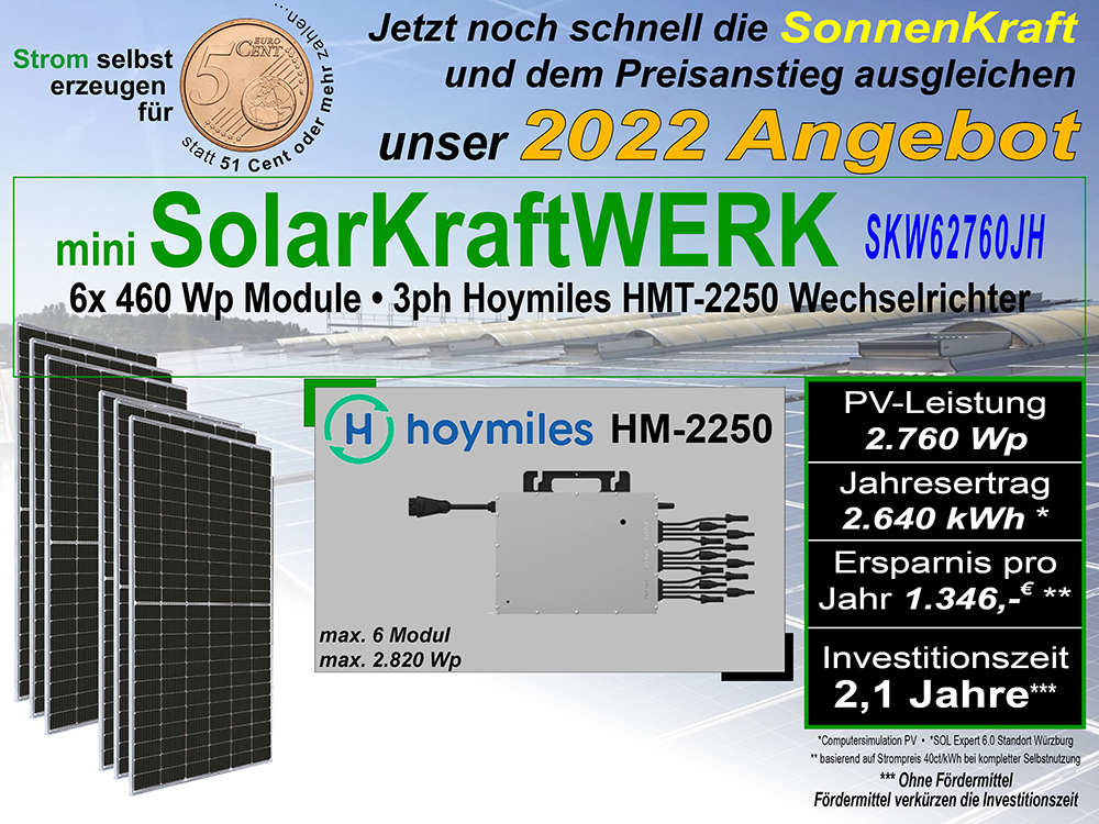 BalkonKraftWERK BKW1325JH 325 Wp mit Hoymiles HM-300 Mikrowechselrichter