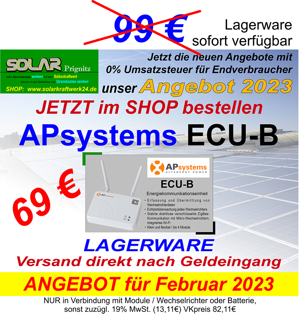 APsystems ECU-R Energiekommunikationseinheit für DS3 & QT2 Mikrowechselrichter - dem nächst auch bei uns erhältlich -